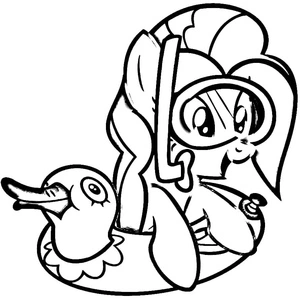 Página para Colorir Pinkie Pie à Beira-Mar