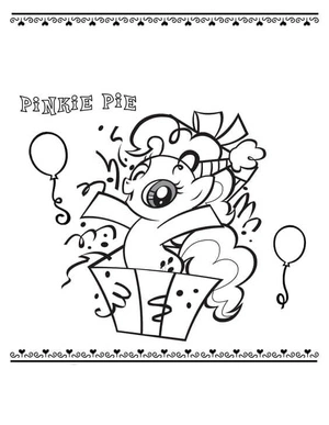 Página para Colorir Pinkie Pie Comemora!