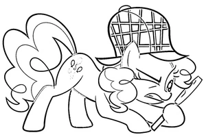 Página para Colorir Pinkie Pie Detetive
