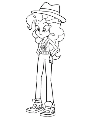Página para Colorir Pinkie Pie de Equestria Girls