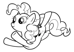 Página para Colorir Pinkie Pie em sua aparência habitual
