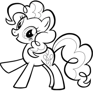 Página para Colorir Pinkie Pie de Rosa
