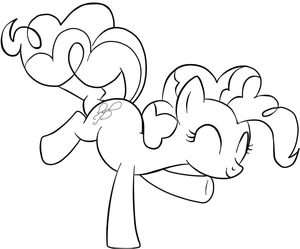 Página para Colorir Corrida da Pinkie Pie