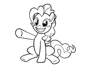 Página para Colorir Pinkie Pie, a Pônei Alegre