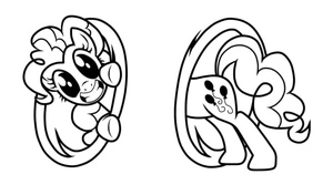 Página para Colorir Pinkie Pie, a Boba Alegre