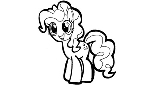 Página para Colorir Pinkie Pie, a Pônei Brincalhona