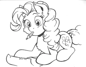 Página para Colorir Pinkie Pie com Lápis - Diversão para Desenhar
