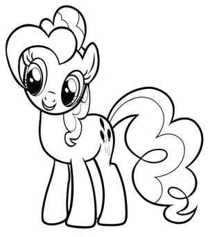Página para Colorir Pinkie Pie Simples