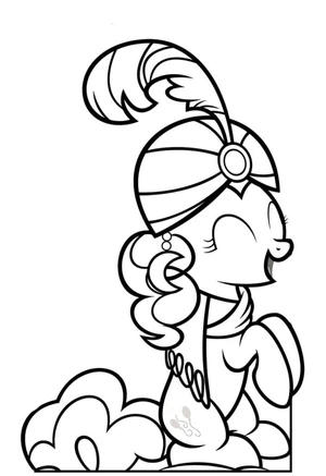 Página para Colorir Pequena e Adorável Pinkie Pie