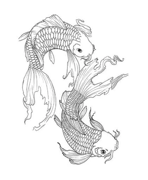 Página para Colorir Página para Colorir do Signo de Peixes