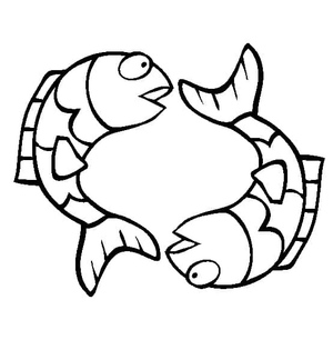 Página para Colorir do Signo de Peixes