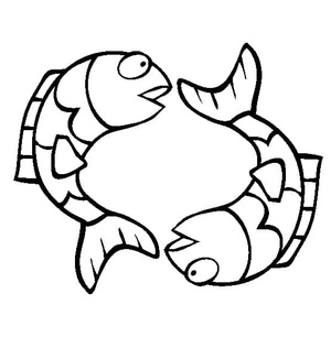 Página para Colorir Página para Colorir do Signo de Peixes