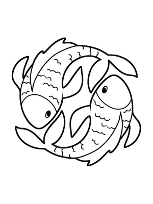 Página para Colorir Página para Colorir de Peixes para Imprimir