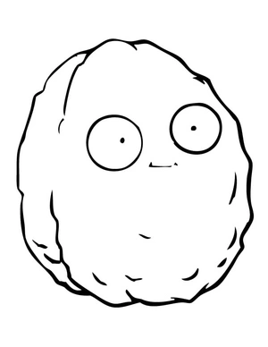 Página para Colorir Noz Gigante de Plants vs Zombies