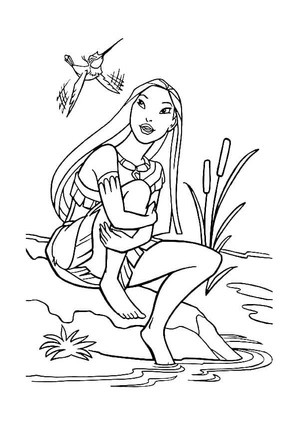 Página para Colorir Flit e Pocahontas - Reimaginados