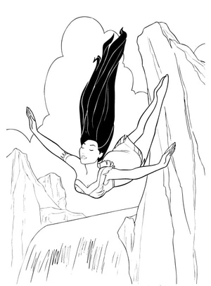 Página para Colorir Pocahontas no Outono