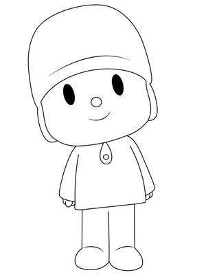 Página para Colorir Página para Colorir Fofa do Pocoyo para Imprimir