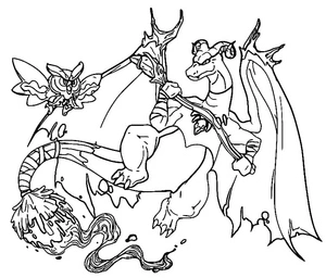 Página para Colorir Charizard Pokémon de Halloween