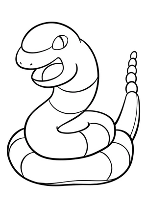 Página para Colorir Pokémon Ekans