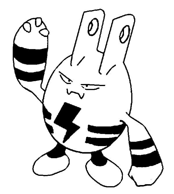 Página para Colorir Pokémon - Elekid