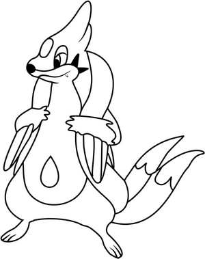 Página para Colorir Pokémon Floatzel