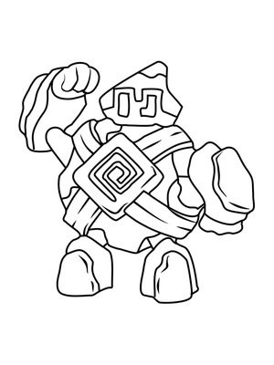 Página para Colorir Pokémon Golett