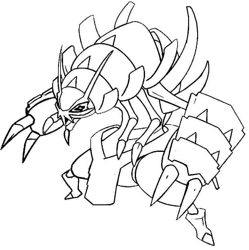 Página para Colorir Pokémon Golisopod