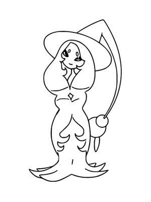 Página para Colorir Pokémon Hatterene