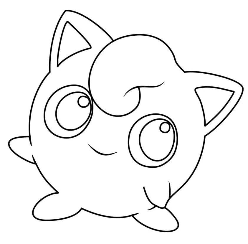 Página para Colorir Pokémon Jigglypuff