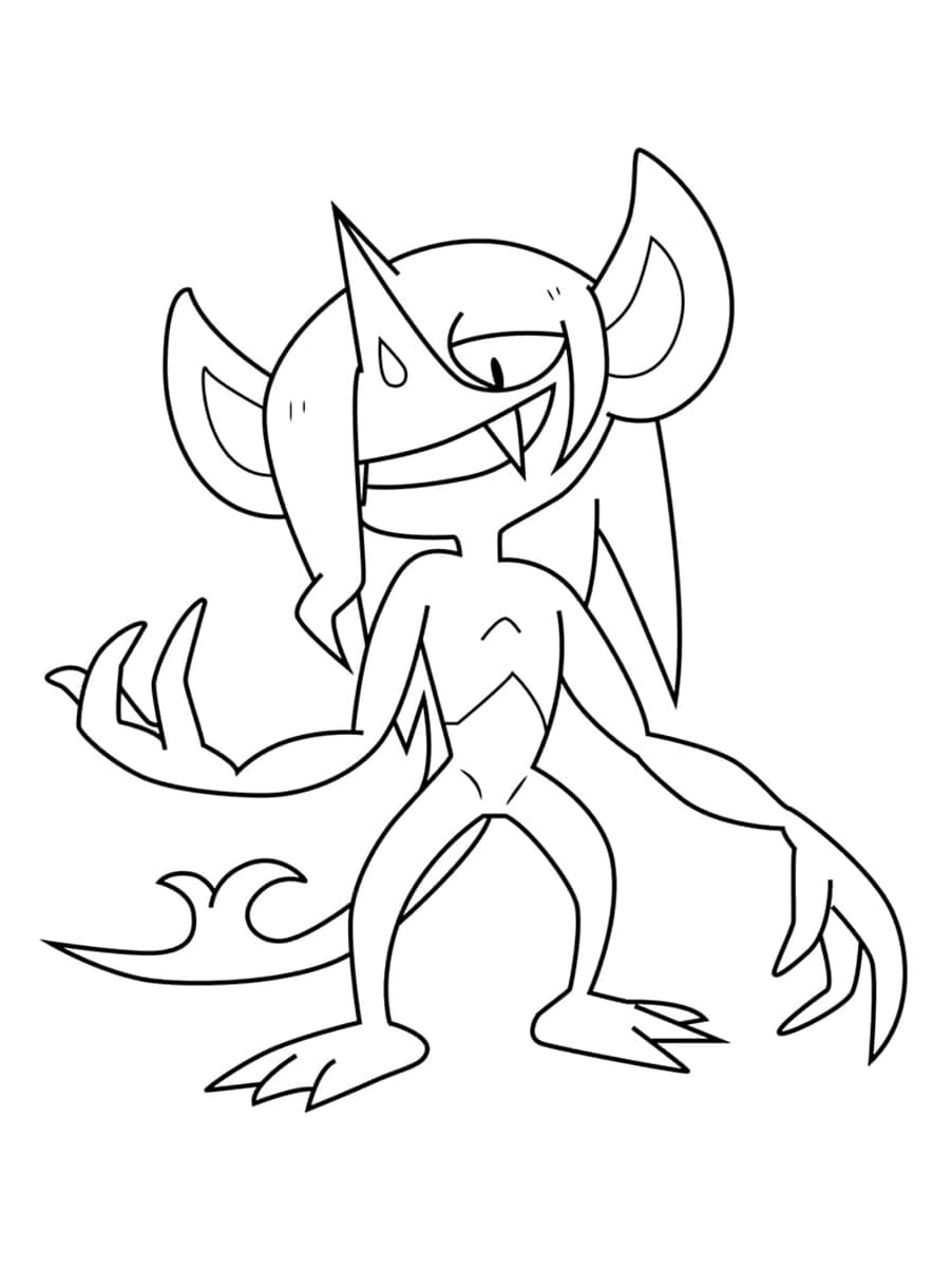 Página para Colorir Pokémon Morgrem