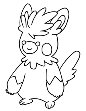 Página para Colorir Pokemon Pawmot