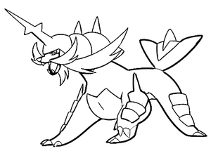 Página para Colorir Pokémon Samurott