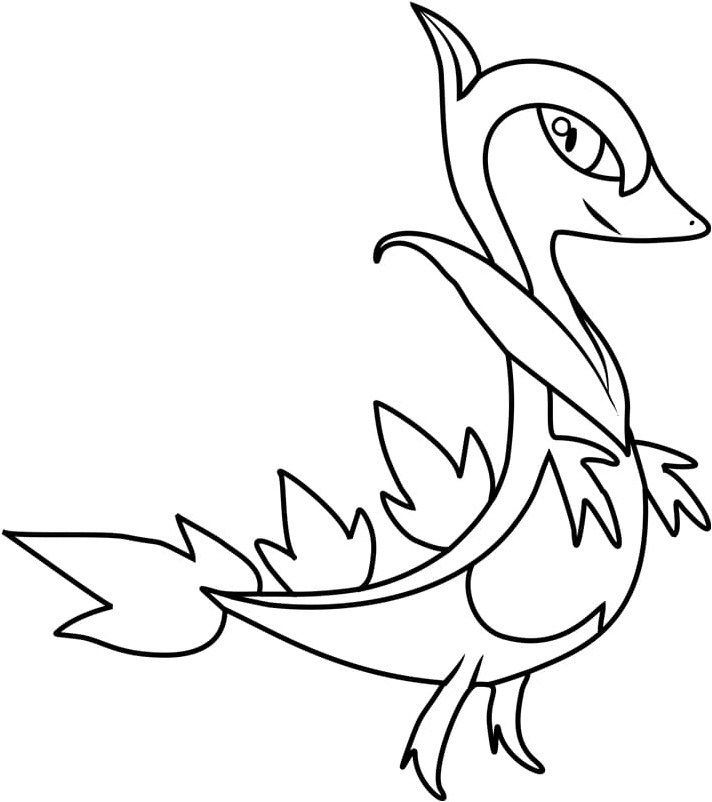 Página para Colorir Pokémon Servine