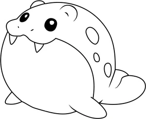 Página para Colorir Pokémon Spheal