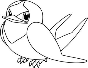 Página para Colorir Pokémon Taillow