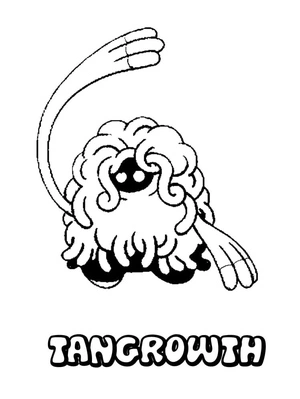 Página para Colorir Pokémon Tangrowth