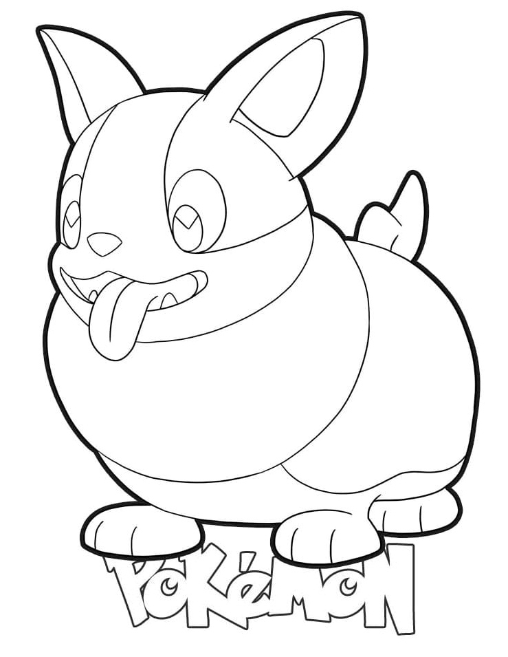 Página para Colorir Pokémon Yamper