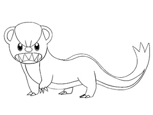 Página para Colorir Pokémon Yungoos