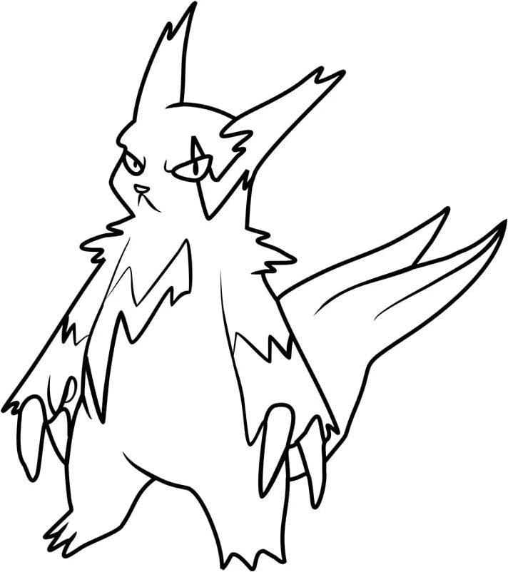 Página para Colorir Pokémon Zangoose