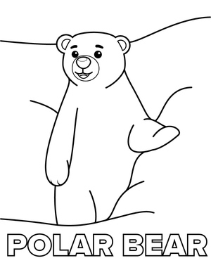 Urso Polar Adorável em Pé