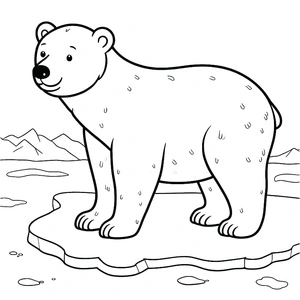 Página para Colorir Urso Polar Grátis