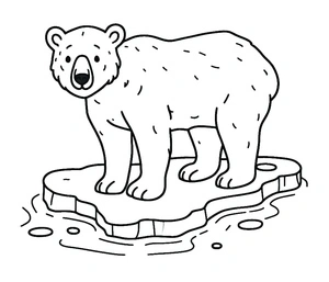 Página para Colorir Página para Colorir de Urso Polar Grátis para Imprimir