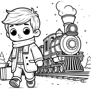 Desenho animado do Expresso Polar