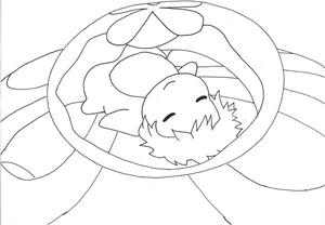 Página para Colorir Página para Colorir do Ponyo Dormindo