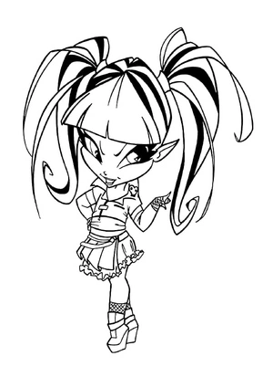 Página para Colorir Página de Colorir Pop Pixie para Desenho Livre
