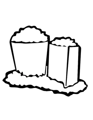 Sacos de pipoca, easy pipoca coloring page, free printable
