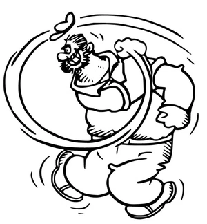 Página para Colorir Bluto Popeye
