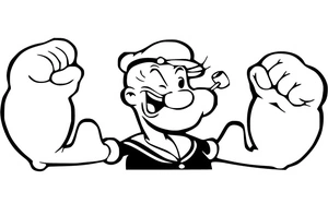 Página para Colorir Popeye Marinheiro Legal