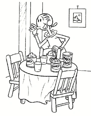 Página para Colorir Olive Oyl - Oyl Olive