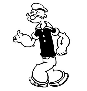 Página para Colorir Página para Colorir do Popeye